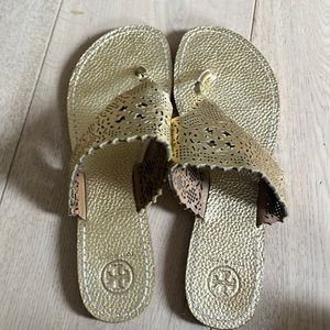 Tory Burch gold sandals size 9